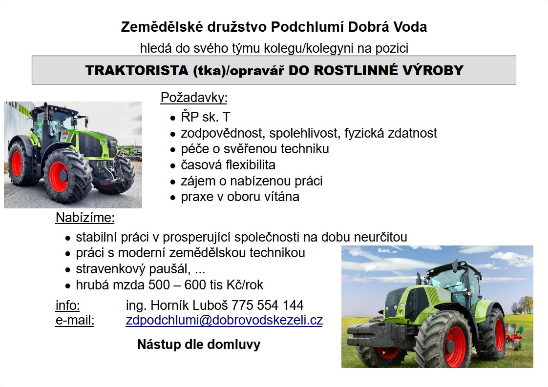 Zemědělské družstvo Podchlumí - Dobrá Voda